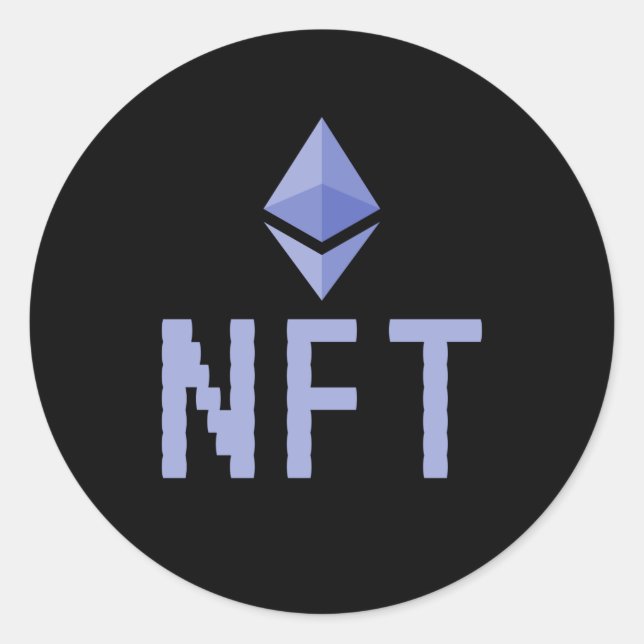 NFT-NFTs ohne Fungible-Token Runder Aufkleber (Vorderseite)