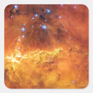 NGC 2467 Nebel - Hubble-Weltraumteleskop-Foto Quadratischer Aufkleber