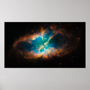 NGC 2818 Glühen planetarischen Nebelflecks Poster