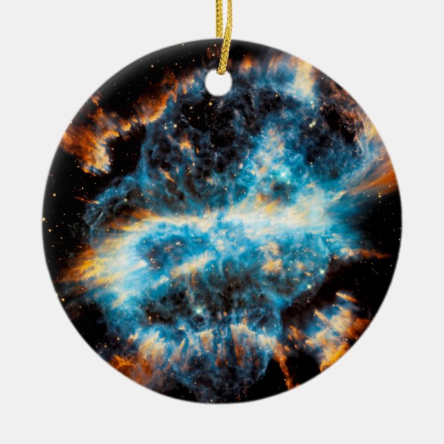 NGC 5189 Planetennebel - Hubble-Foto Keramik Ornament (Vorne)
