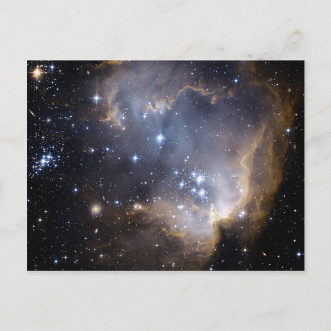 NGC 602 helle Sterne NASA Postkarte (Vorderseite)