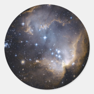 NGC 602 helle Sterne NASA Runder Aufkleber