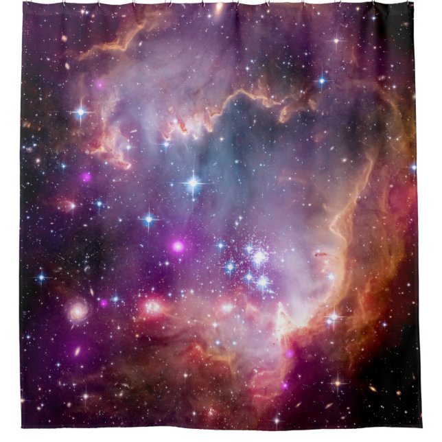 NGC 602 Star Formation - NASA Hubble Space Foto Duschvorhang (Vorderseite)