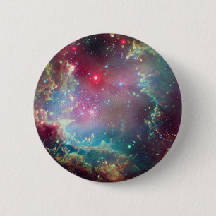 NGC 602 Sternhaufen Galaxie Raum Astronomie Rund Button