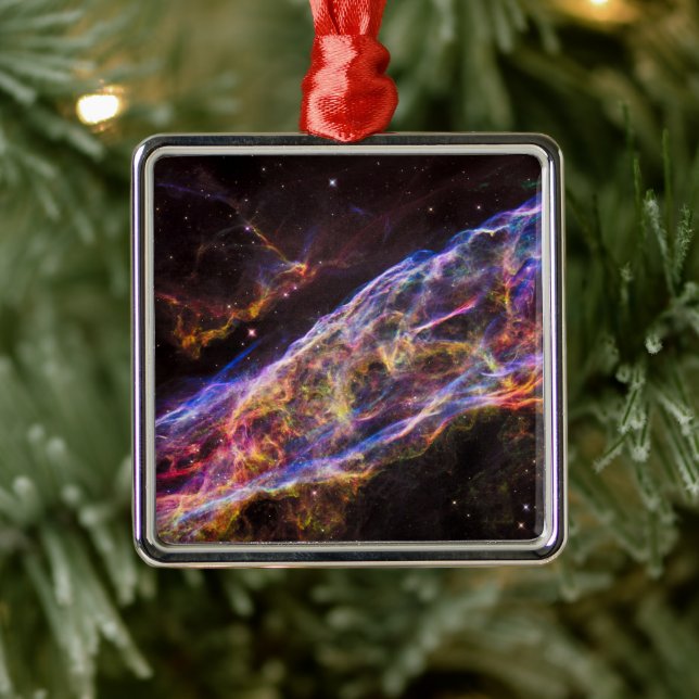 Ngc 6960, Der Raum-Nebel der Hexe. Ornament Aus Metall (Baum)
