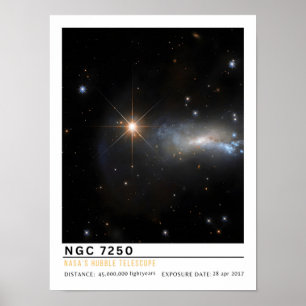 NGC 7250 Starburst-Galaxie Raumfahrtbildung Poster