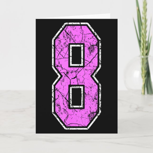 Nge Nk And Nk Number 8 Jersey Player Uniform #8  Karte (Vorderseite)
