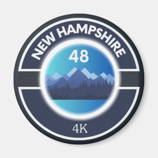 NH48 Magnet (New Hampshire 4000 pieds de page) (Devant)