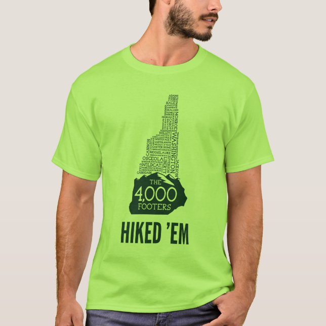 NH 4000 Footers Hiked T - Shirt (grünes Logo) (Vorderseite)