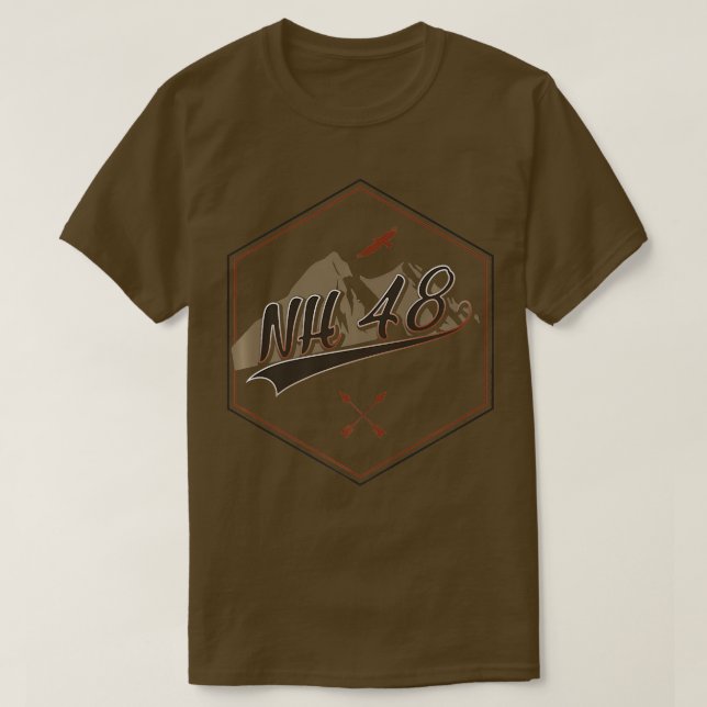 NH 48 für Wanderungen in ganz New Hampshire 48 Ber T-Shirt (Design vorne)