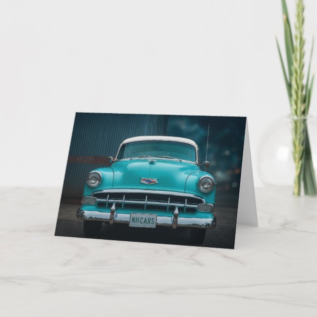 NH Antique/Classic Cars Leere Gruß Karte (Vorderseite)