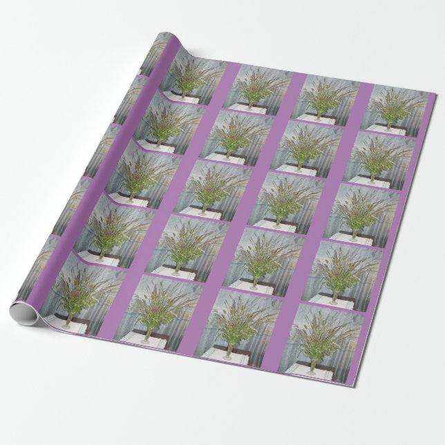 NH Grass Vase Wrapping Paper Geschenkpapier (Ungerollt)