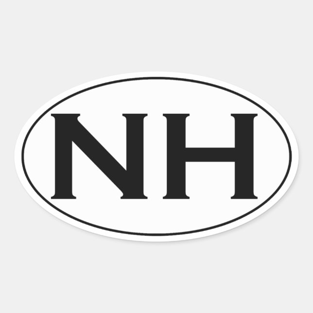 NH Oval Logo Ovaler Aufkleber (Vorderseite)