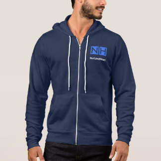 NHI Men's Full Zip Hoodie - Standard Fit, Marine