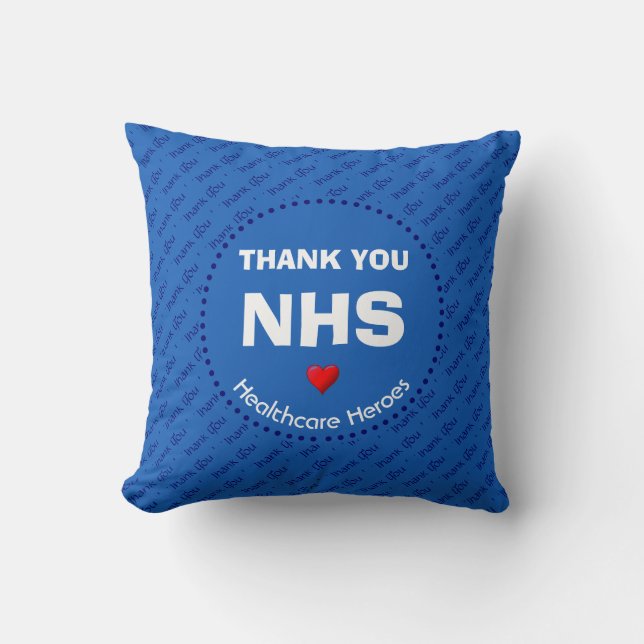 NHS danke Ihnen Gesundheitshelden KUSTOMIZABLE Kissen (Vorderseite)