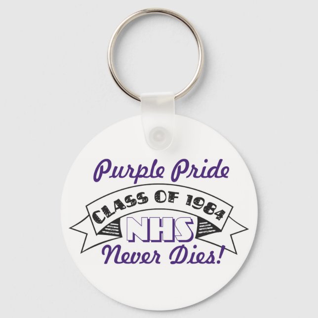 NHS-Klasse der Lila Pride Key Chain von 1984 Schlüsselanhänger (Vorderseite)