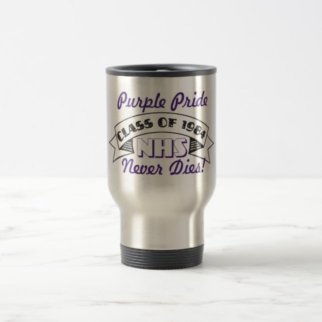 NHS Klasse von 1984 lila Stolz-Tasse Reisebecher (Mittel)