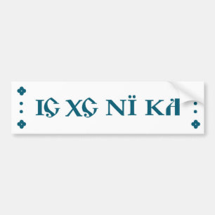 Ni-KA IC-XC orthodoxes Autoaufkleberblau Autoaufkleber