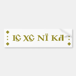 Ni-KA IC-XC orthodoxes Autoaufklebergrün Autoaufkleber