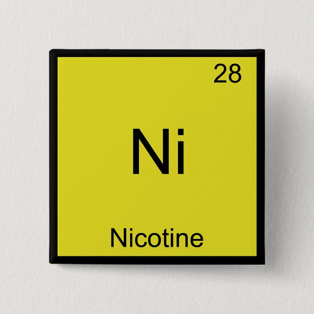 Ni - T - Shirt für Nicotin Funny Chemistry Element Button (Vorderseite)