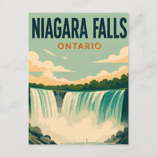 💦 Niagara-Fälle im modernen Landmark-Style 💦 Postkarte