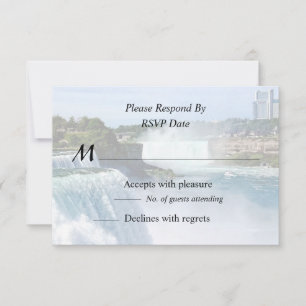 Niagara Fälle NY - Blick von der amerikanischen Se RSVP Karte