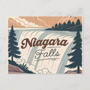 Niagara-Fälle Vintage Retro Reiseillustration Postkarte