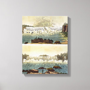 Niagara Falls, 1818 (Farbstich) Leinwanddruck