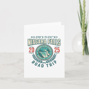 Niagara Falls 2025 Koordinates Road Trip Souvenir Karte