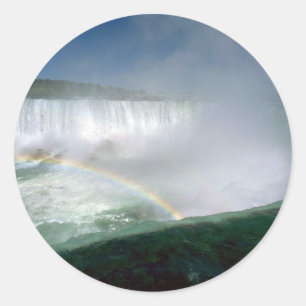 Niagara Falls and Maid of the Mist, New York, USA Runder Aufkleber