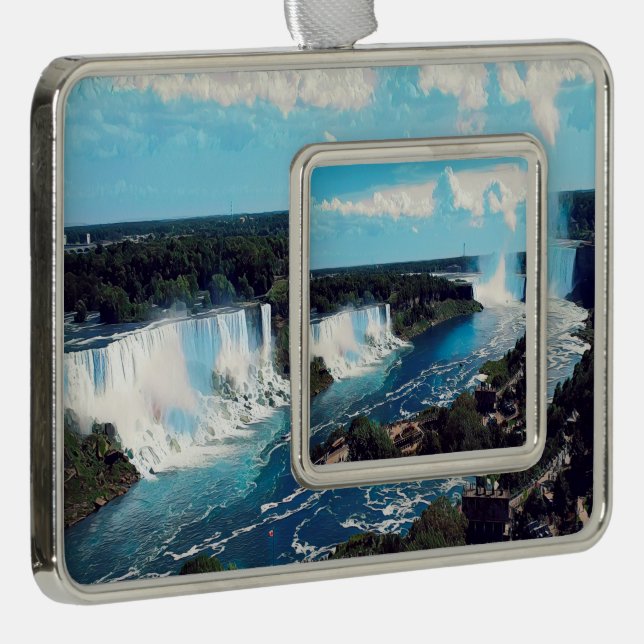 NIAGARA FALLS - Ansicht Rahmen-Ornament Silber (Rechts)