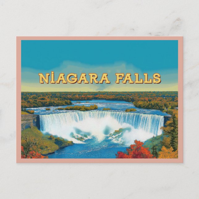Niagara Falls - Atemberaubende Wasserfall Landscha Postkarte (Vorderseite)