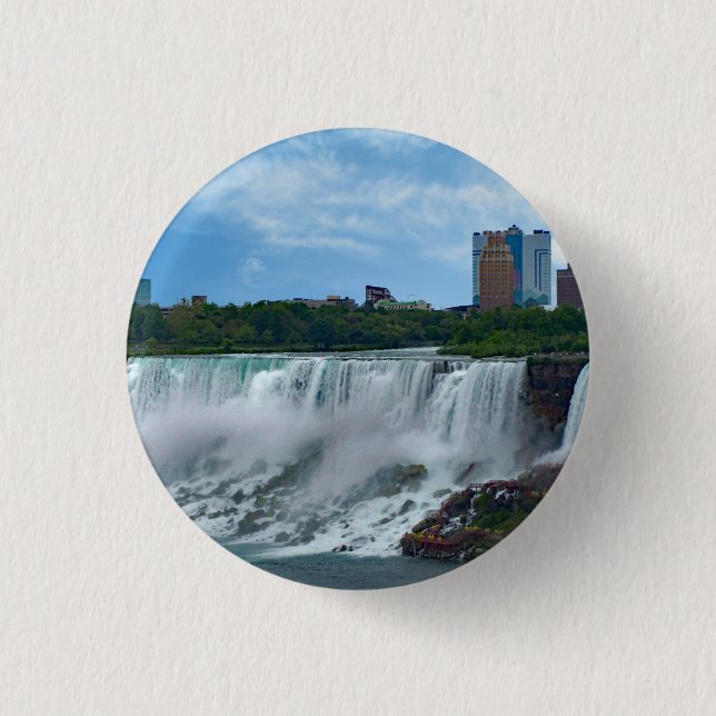 Niagara Falls auf kanadischer Seite Button (Vorderseite)