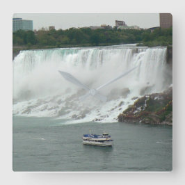 Niagara Falls auf kanadischer Seite Quadratische Wanduhr