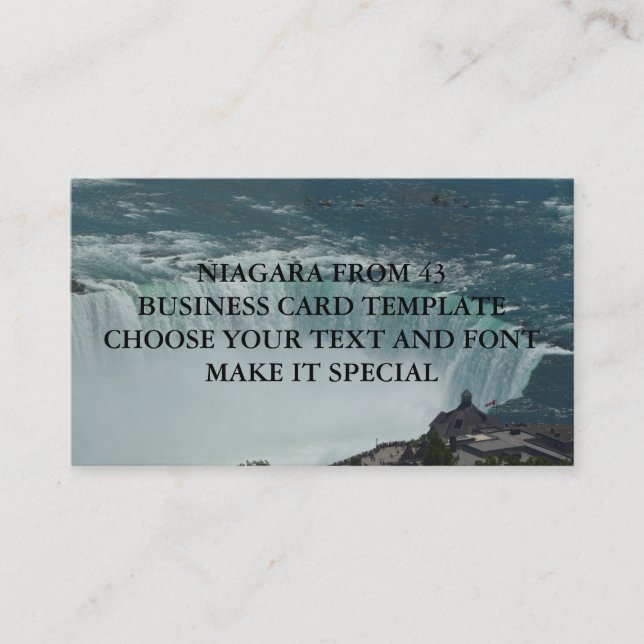 NIAGARA FALLS BUSINESS CARD TEMPLATE VISITENKARTE (Vorderseite)
