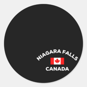 Niagara Falls Canada Canadian Flag City Tourist Ma Runder Aufkleber