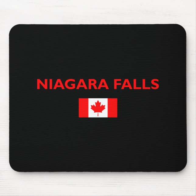 Niagara Falls Canada Canadian Flag Dark Color Mousepad (Vorne)