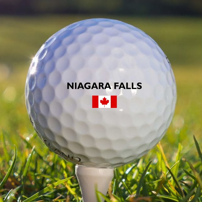 Niagara Falls Canada kanadische Flagge Licht Farbe Golfball (Von Creator hochgeladen)