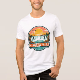 niagara falls canada retro design  Tri-Blend shirt