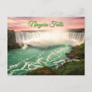 Niagara Falls Canada sunset stylisiert Postkarte