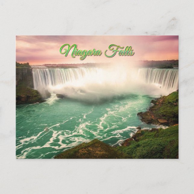 Niagara Falls Canada sunset stylisiert Postkarte (Vorderseite)