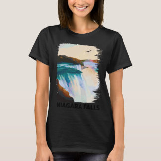 Niagara Falls Canada USA Skyline Silhouette Outlin T-Shirt