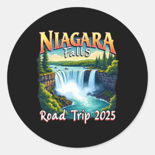 Niagara Falls Family Vacation Road Trip 2025 Runder Aufkleber