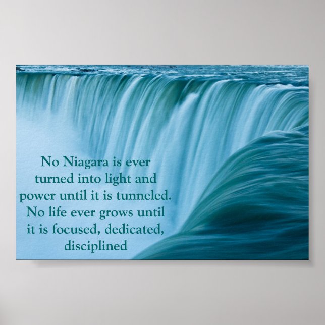 Niagara Falls gewidmet und diszipliniert Poster (Vorne)