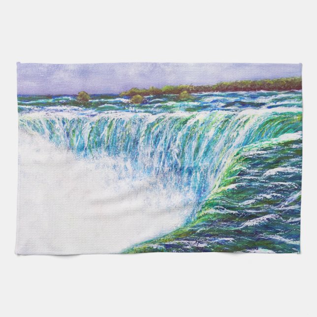 Niagara Falls, Horseshoe Falls, Original Painting, Geschirrtuch (Horizontal)