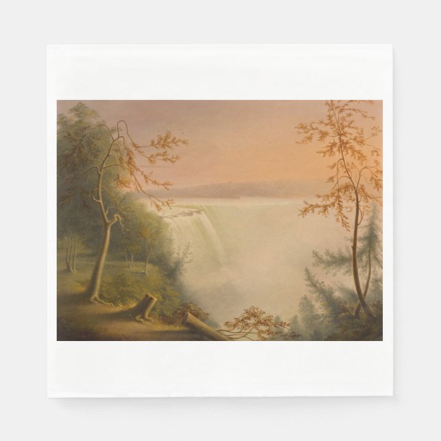 Niagara Falls (Horseshoe Falls) (Rembrandt Peale) Serviette (Vorderseite)
