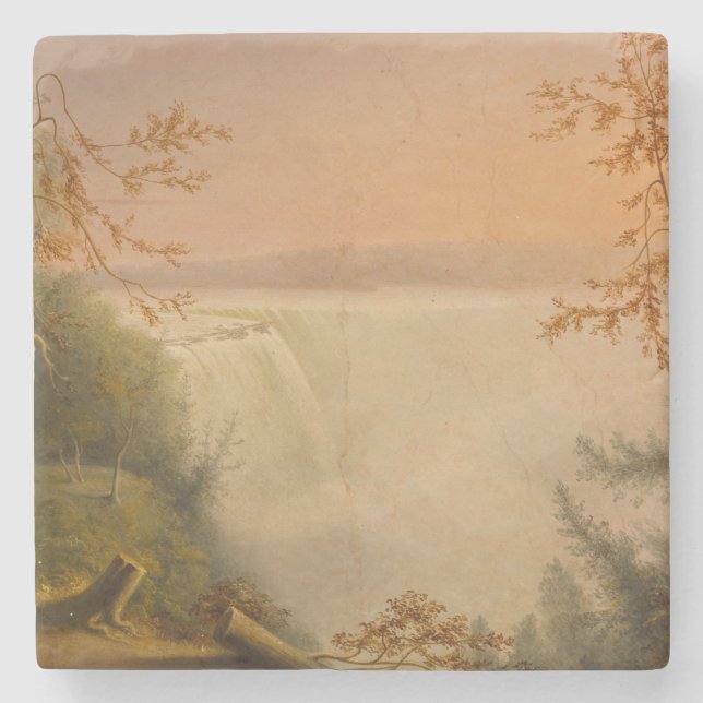 Niagara Falls (Horseshoe Falls) (Rembrandt Peale) Steinuntersetzer (Vorderseite)