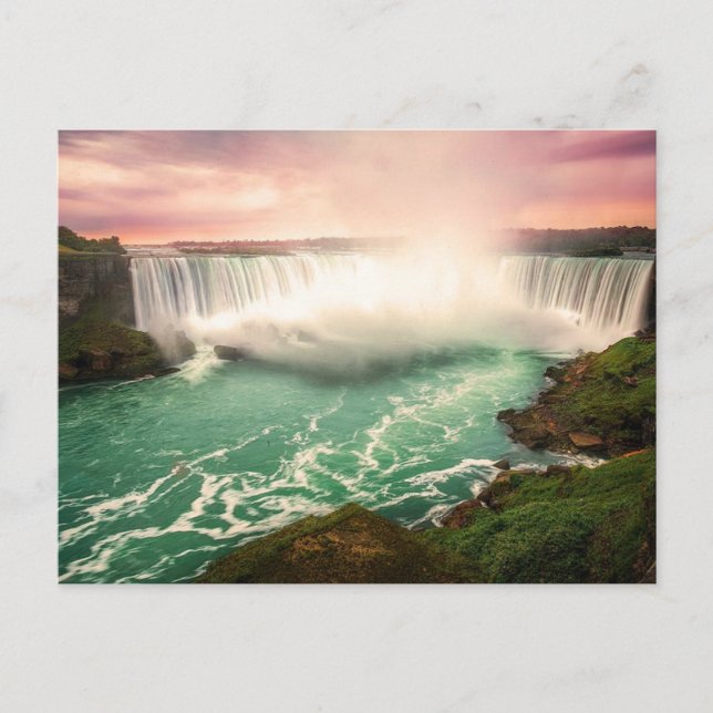 Niagara Falls, Kanada sunset stylized Postkarte (Vorderseite)
