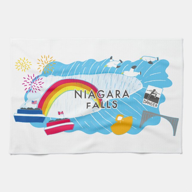 Niagara Falls Kitchen towel Geschirrtuch (Horizontal)