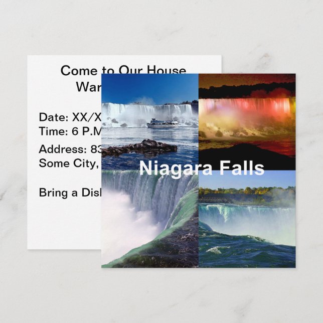 Niagara Falls New York Foto Views Einladung (Vorne/Hinten)